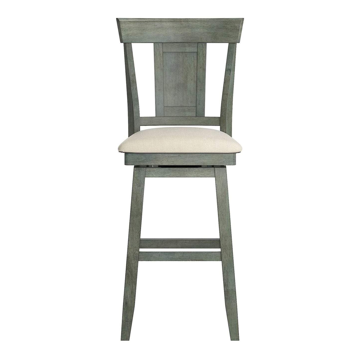 Panel Back Wood Swivel Bar Stool - Antique Sage Finish
