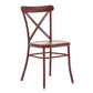 Metal Dining Chairs (Set of 2) - Antique Berry Red
