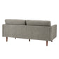 Mid-Century Tapered Leg Sofa with Pillows - Grey