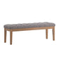 Premium Tufted Reclaimed 52-inch Upholstered Bench - Grey