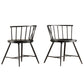 Low Back Windsor Classic Dining Chairs (Set of 2) - Black
