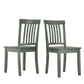 Mission Back Wood Dining Chairs (Set of 2) - Antique Sage Finish