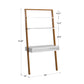 Two-Tone Leaning Ladder Desk - Natural and White Finish