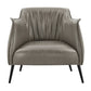 Leather Gel Accent Chair - Grey