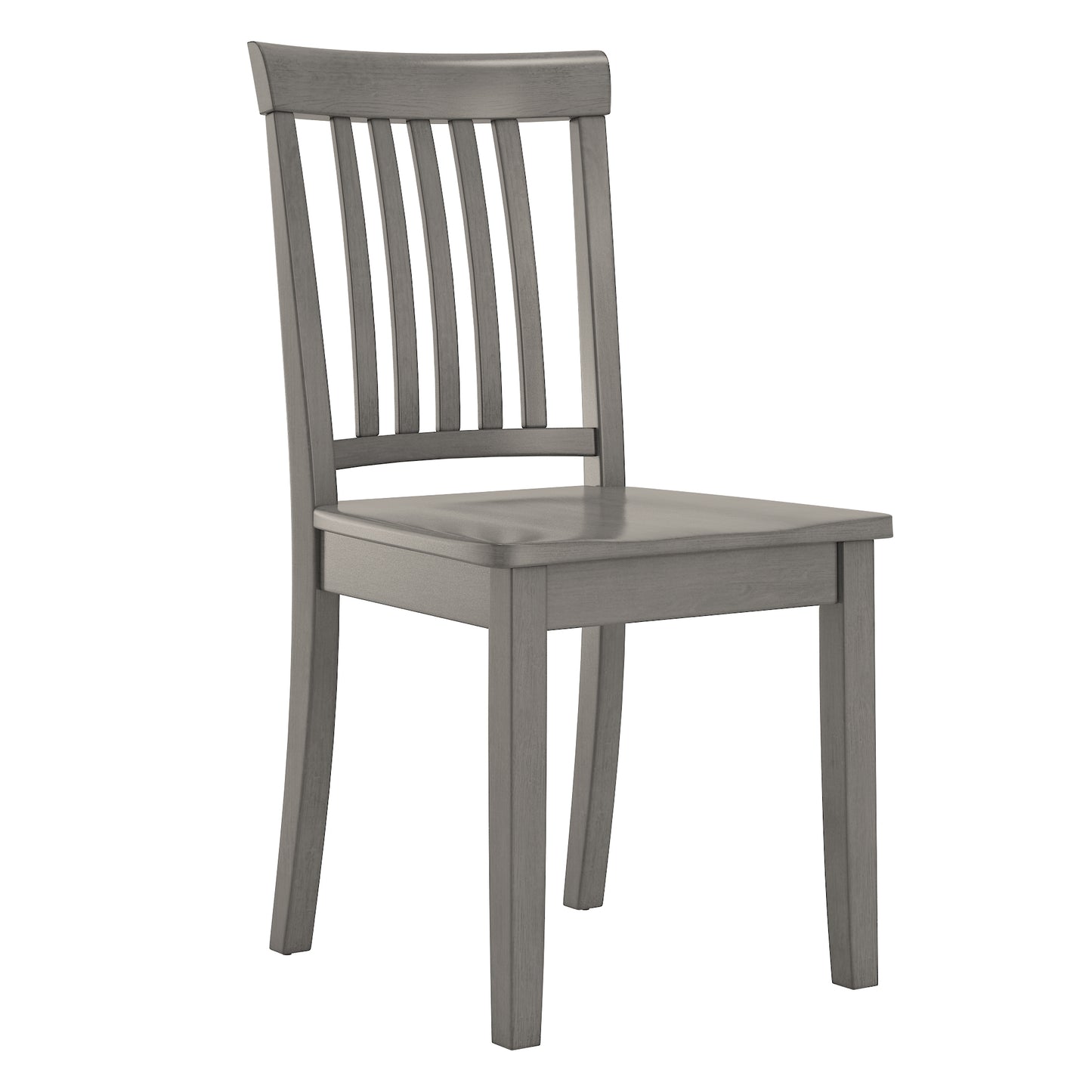 Two-Tone Round 5-Piece Dining Set - Antique Grey Finish, Mission Back Chairs