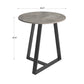 Glossy Sintered Stone with Grey Metal Base Table - Grey Top