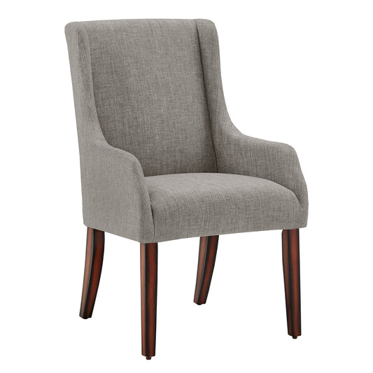 Linen Sloped Arm Hostess Chair - Grey