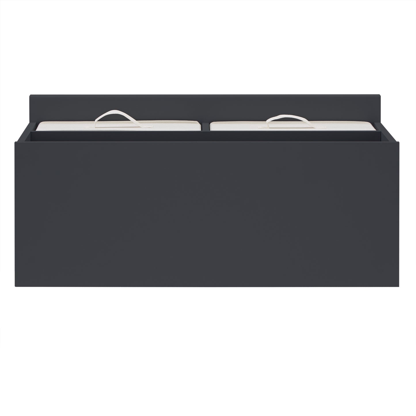 Modular Stacking Storage Bins - Charcoal Black, 1 Box with 2 Drawers