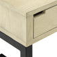 2-Drawer Desk with Power Outlet - Ivory White