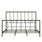 Antique Industrial Lines Iron Metal Bed - King