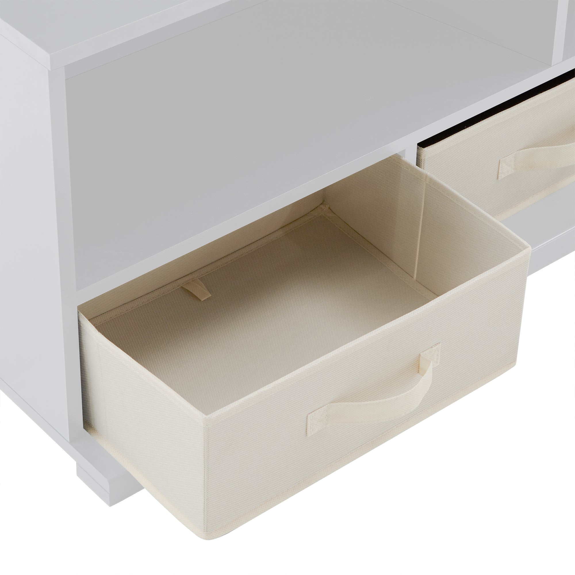 Modular Stacking Storage Bins - White, 1 Box with three (3) Drawers