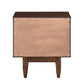 Mid-Century Brown Finish 2-Drawer Nightstand