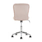Velvet Wave Pattern Office Chair - Blush Pink