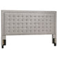 Square Button-Tufted Upholstered Headboard - Grey, Queen