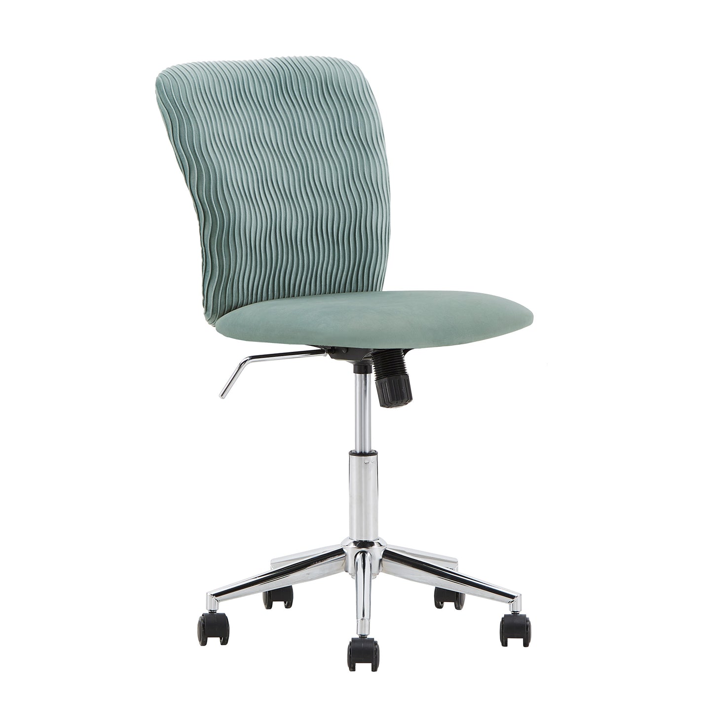 Velvet Wave Pattern Office Chair - Teal