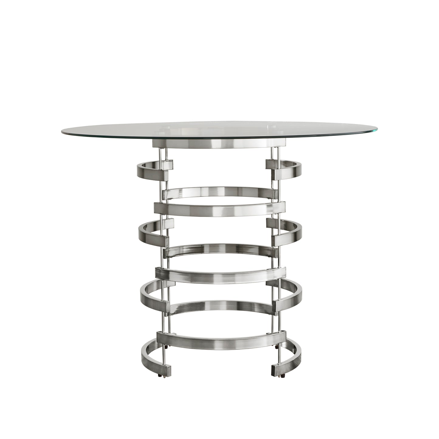 Vortex Base Counter Height Dining Table - Chrome