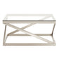 Brushed Nickel Square Coffee Table