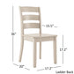 60-inch Rectangular Antique White Finish Dining Set - Ladder Back Chairs, 7-Piece Set
