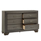 Grey Panel 6-Drawer Dresser - Dresser Only - Dresser Only