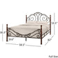Graceful Scroll Bronze Iron Bed - Full