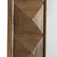 Rectangular Reclaimed Wood Geometric Faceted Wall Mirror