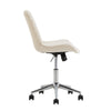 Velvet Ripple Pattern Office Chair - Beige