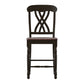 Two-Tone Counter Height Chairs (Set of 2) - Antique Black, Scroll Back