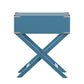 X-Base Wood Accent Campaign Table - Heritage Blue