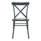 Metal Dining Chairs (Set of 2) - Antique Denim Finish