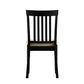 Black Wood Beige Microfiber Dining Chairs (Set of 2) - Mission Back