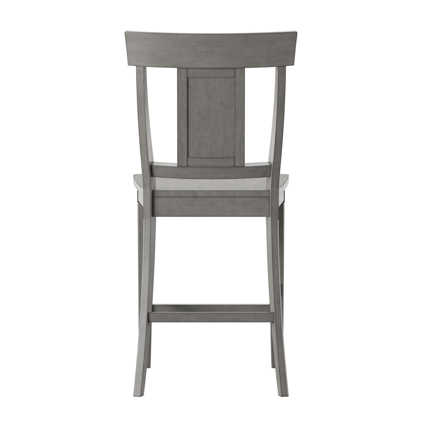 Panel Back Wood Counter Height Chairs (Set of 2) - Antique Grey