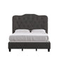 Adjustable Diamond Tufted Camelback Bed - Charcoal, Full