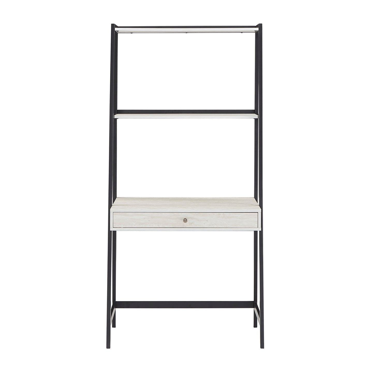 Marble 3-Piece Ladder Desk and Bookcase Set