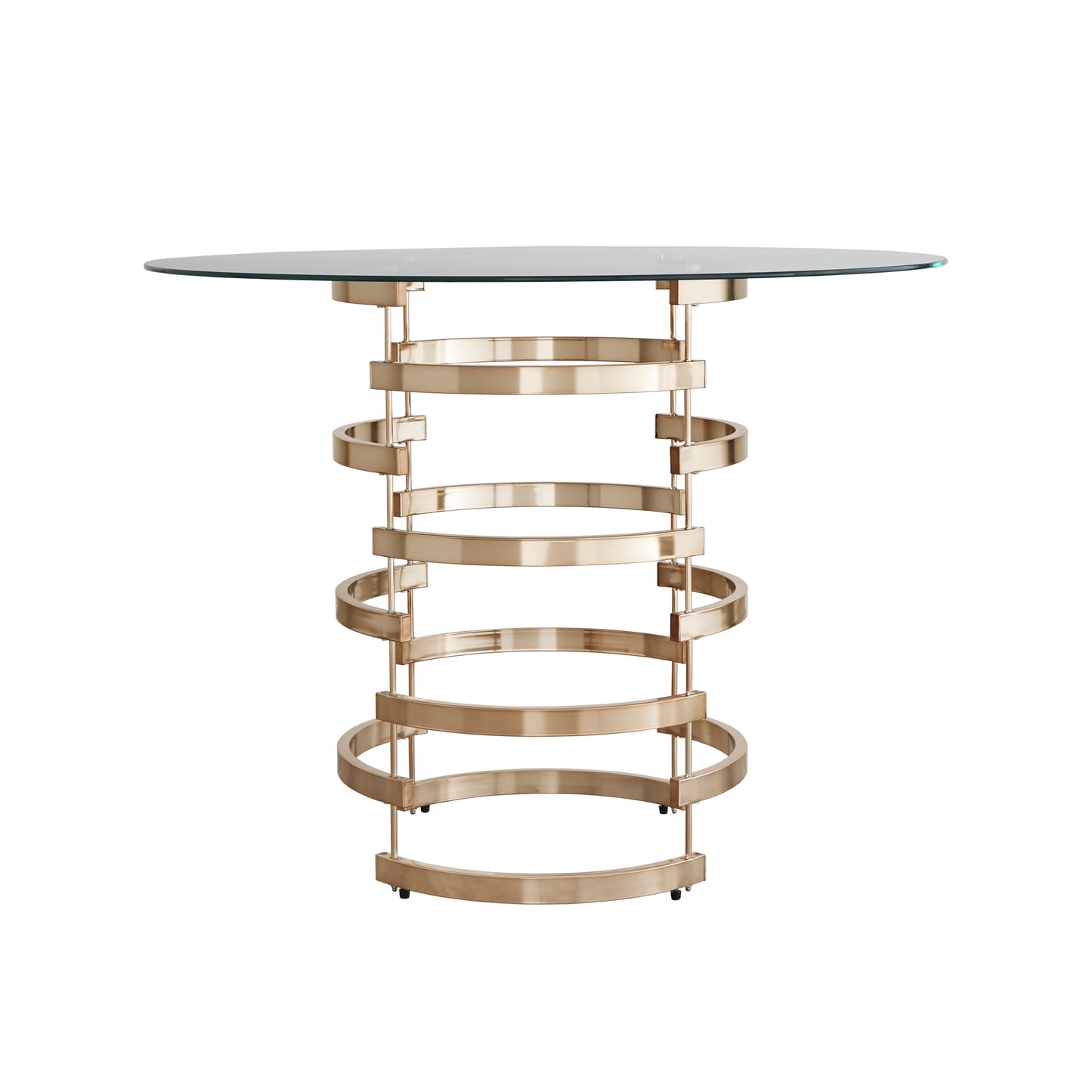 Vortex Base Counter Height Dining Table - Champagne Gold