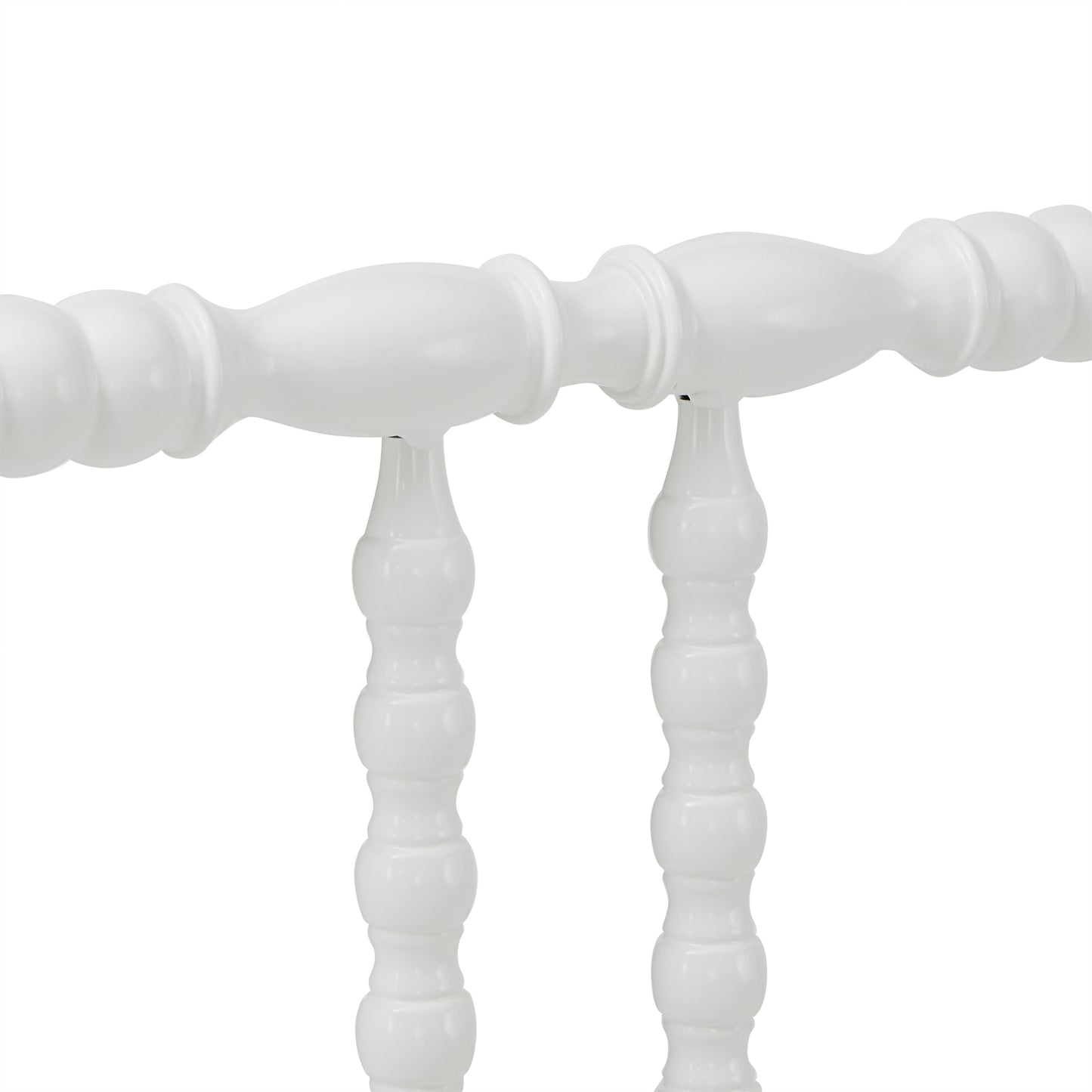 Metal Spool Bed - White, Queen (Queen Size)