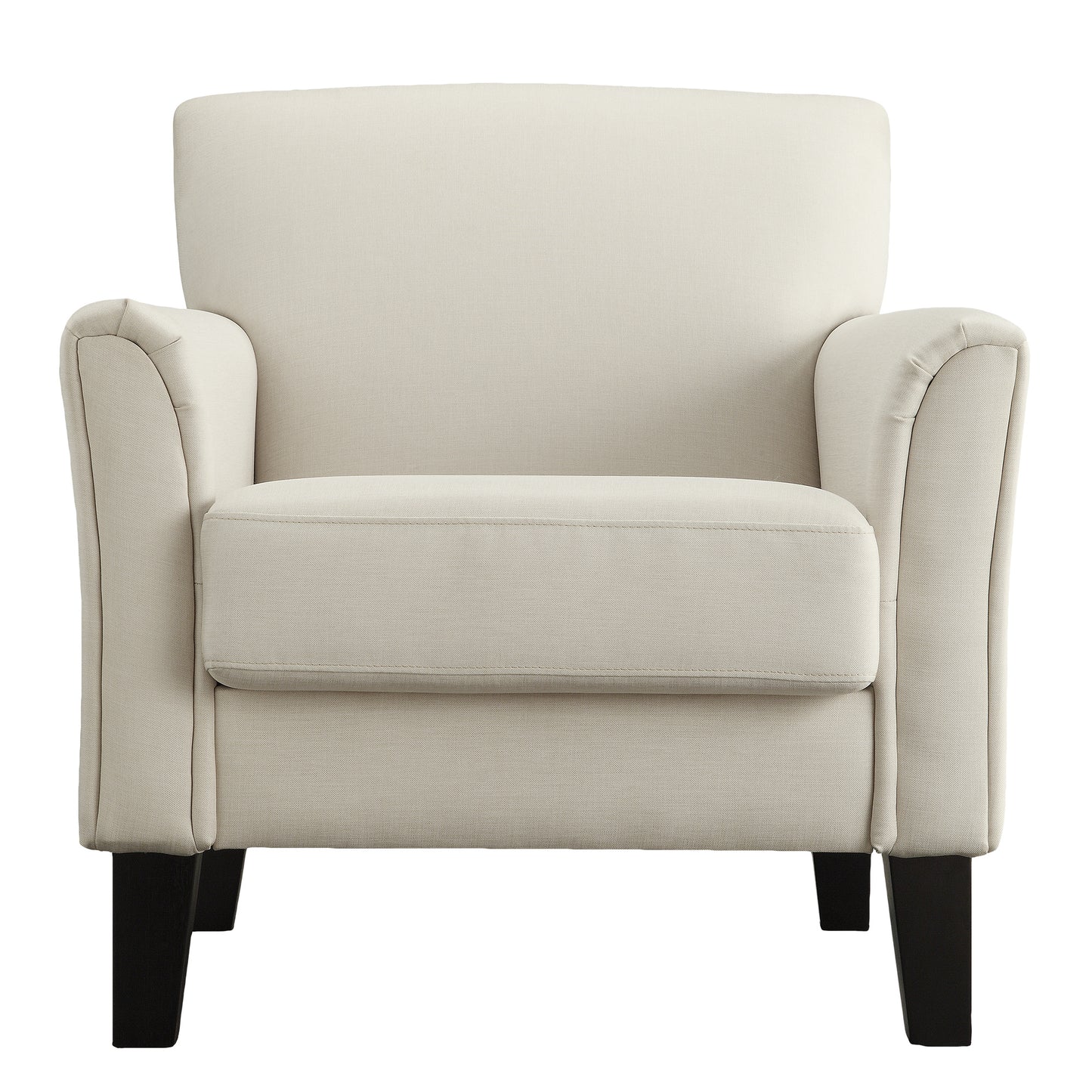 Modern Accent Chair - White Linen