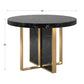 43" Wide Faux Marble Round Dining Table - Black