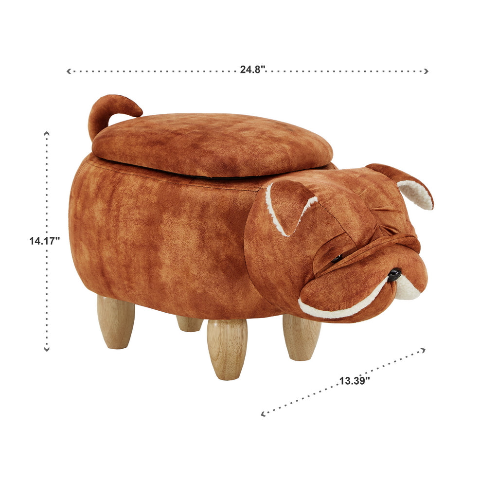 Animal Storage Ottoman - Bull Dog