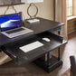 Cornice 1-Drawer Storage Writing Desk - Black Finish