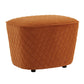 Orange Fabric Chair and Ottoman - Ottoman Only