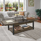 Wood Finish Lift-Top Coffee Table - Antique Grey