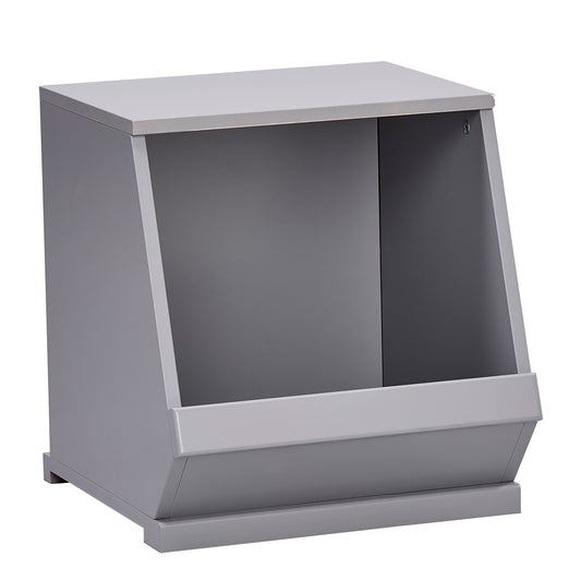Modular Stacking Storage Bins - Frost Grey, 1 Box