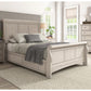 Wood Sleigh Bed - Antique White Finish, King