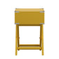 X-Base Wood Accent Campaign Table - Banana Yellow