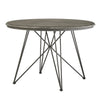 Round Iron and Grey Finish Dining Table - Dining Height Table