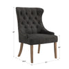 Upholstered Button Tufted Wingback Chair - Dark Grey Linen