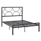 Metal Platform Bed with Twinkling Star Headboard - Black, Full (Full Size)