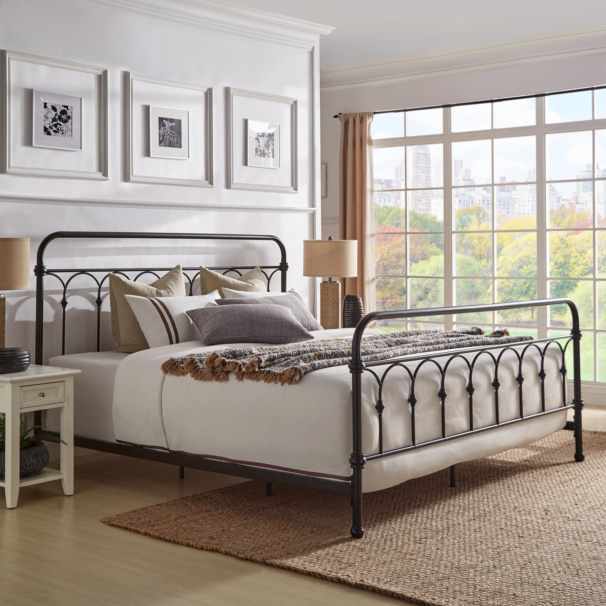 Casted Knot Metal Bed - Dark Bronze Finish, King (King Size) by iNSPIRE ...