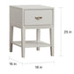 1-Drawer Side Table - White