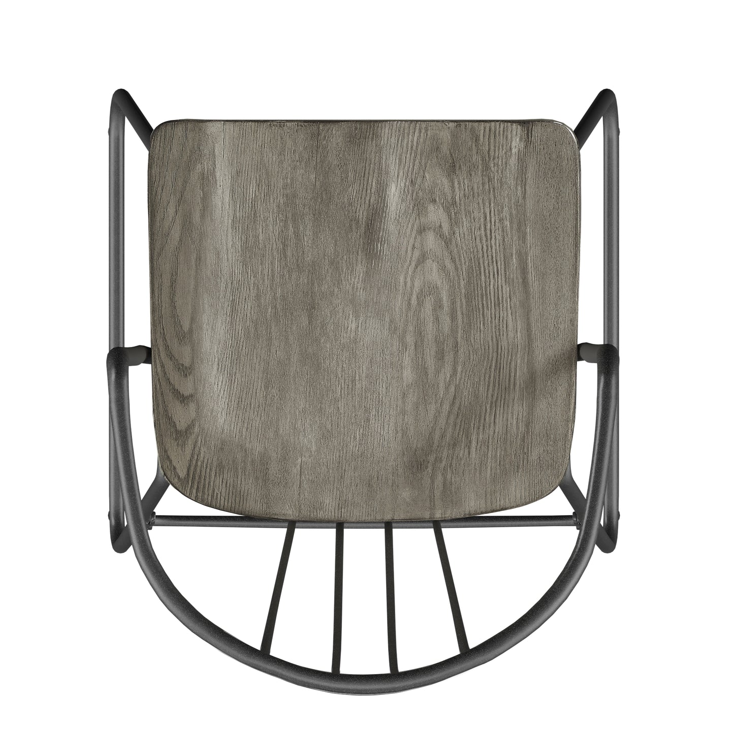 Iron and Grey Finish Dining Chairs (Set of 2)